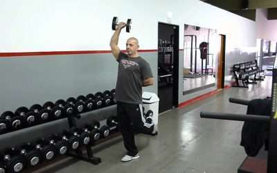 Entrenamiento Inteligente: Press Arnold a un brazo en apoyo unipodal