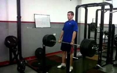Entrenamiento de potencia: cargadas de potencia colgantes 130×3